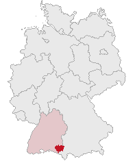 Poloha okresu na mape Nemecka