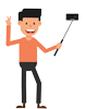 Man Taking a Selfie GIF Loop.gif