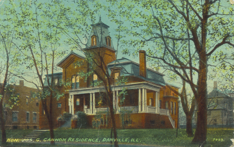 File:Postcard showing Joseph Cannon residence in Danville, Illinois, USA circa 1913.png