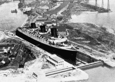 SS Normandie in its namesake dock