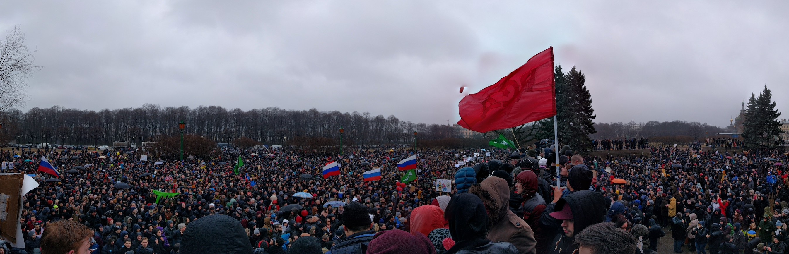 Хроника сегодня. Митинг вид сверху.