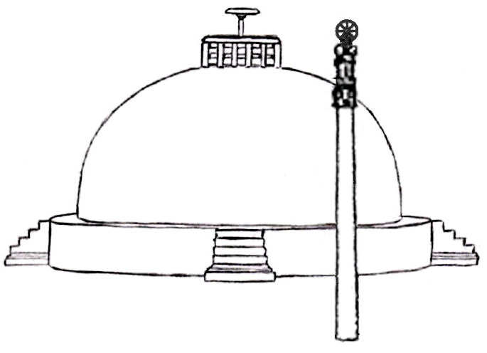 File:Sanchi Great Stupa Mauryan configuration.jpg