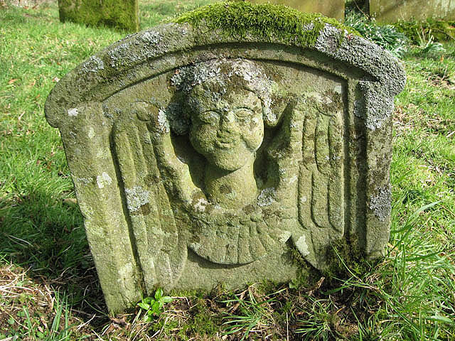 File:Symbolic headstone at Unthank - geograph.org.uk - 736829.jpg