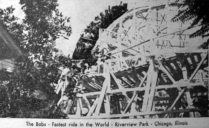 File The Bobs roller coaster Riverview Park 1942.JPG Wikimedia