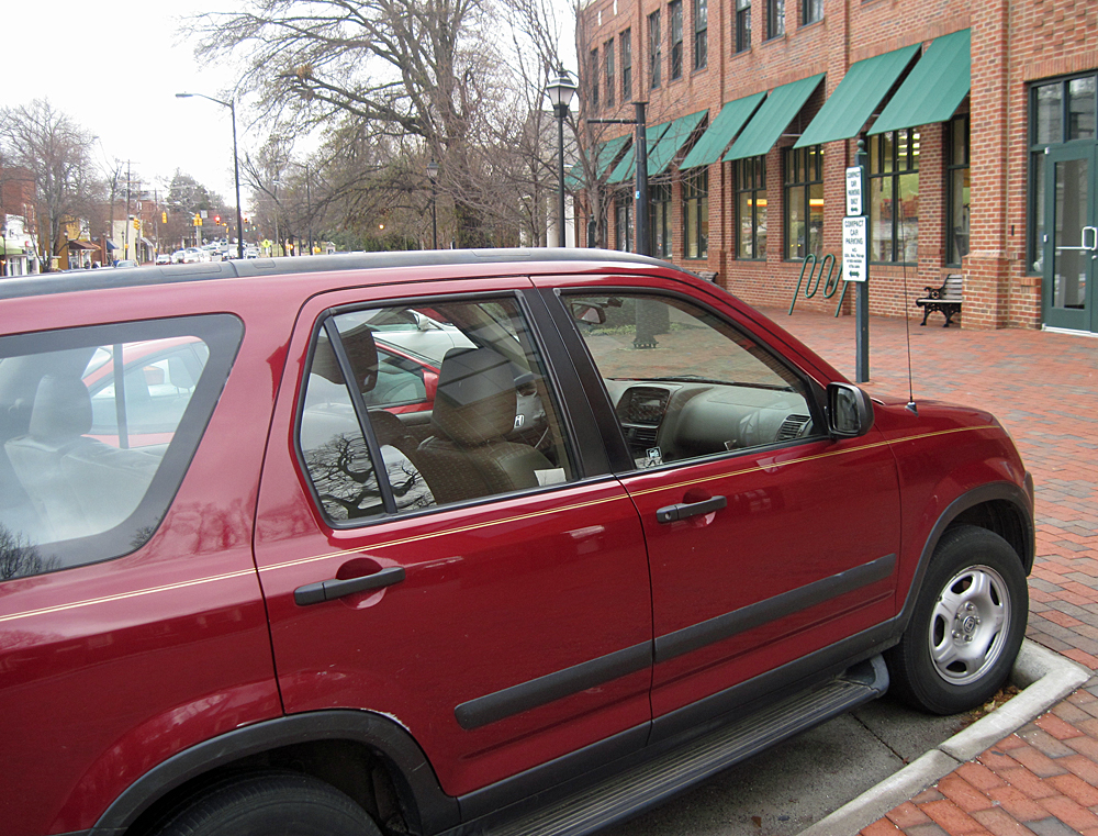 Double parked cars