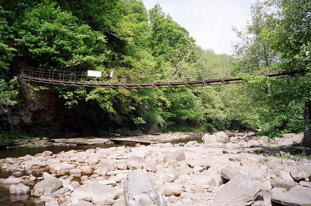 File:Footbridge at Plankey Mill - geograph.org.uk - 408156.jpg