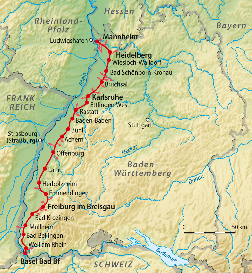 Bahnstrecke Karlsruhe Basel
