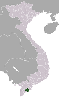 Provinsens läge i Vietnam.