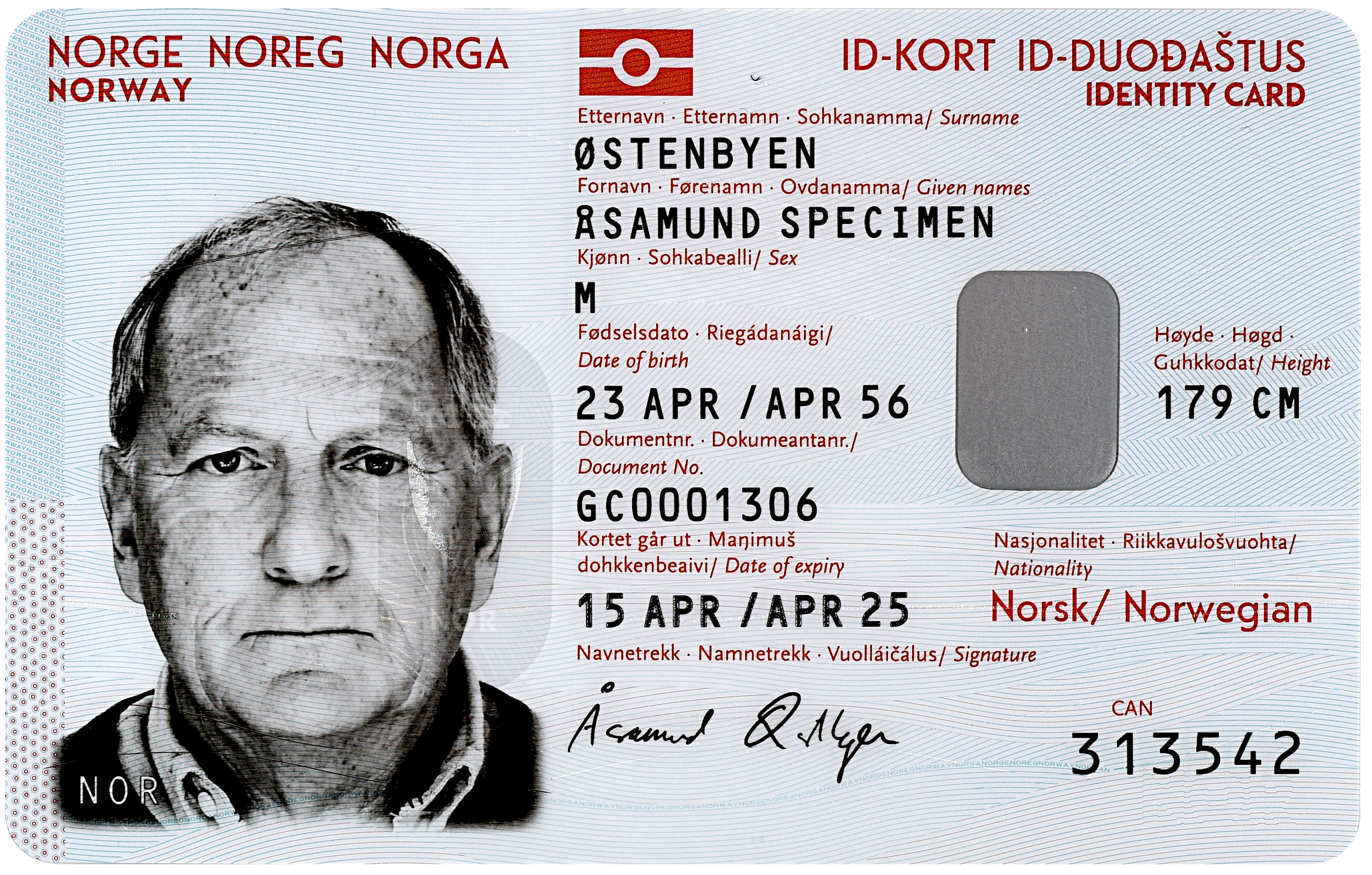 Stor bestøver garage Norwegian identity card - Wikiwand