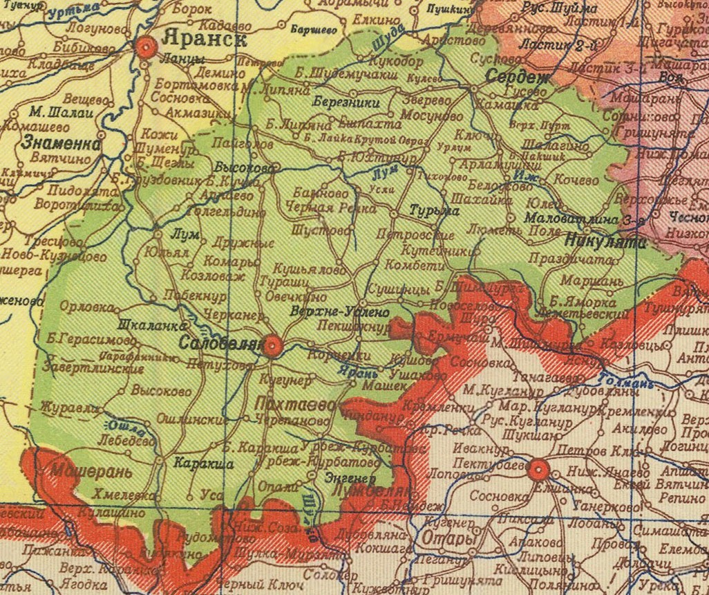 Карта яранска кировской области