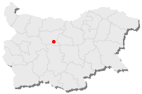 Bulgaristan haritasında Troyan