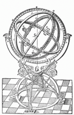 Brahe's 1581 armillary sphere. TychoInst5-150x232.gif
