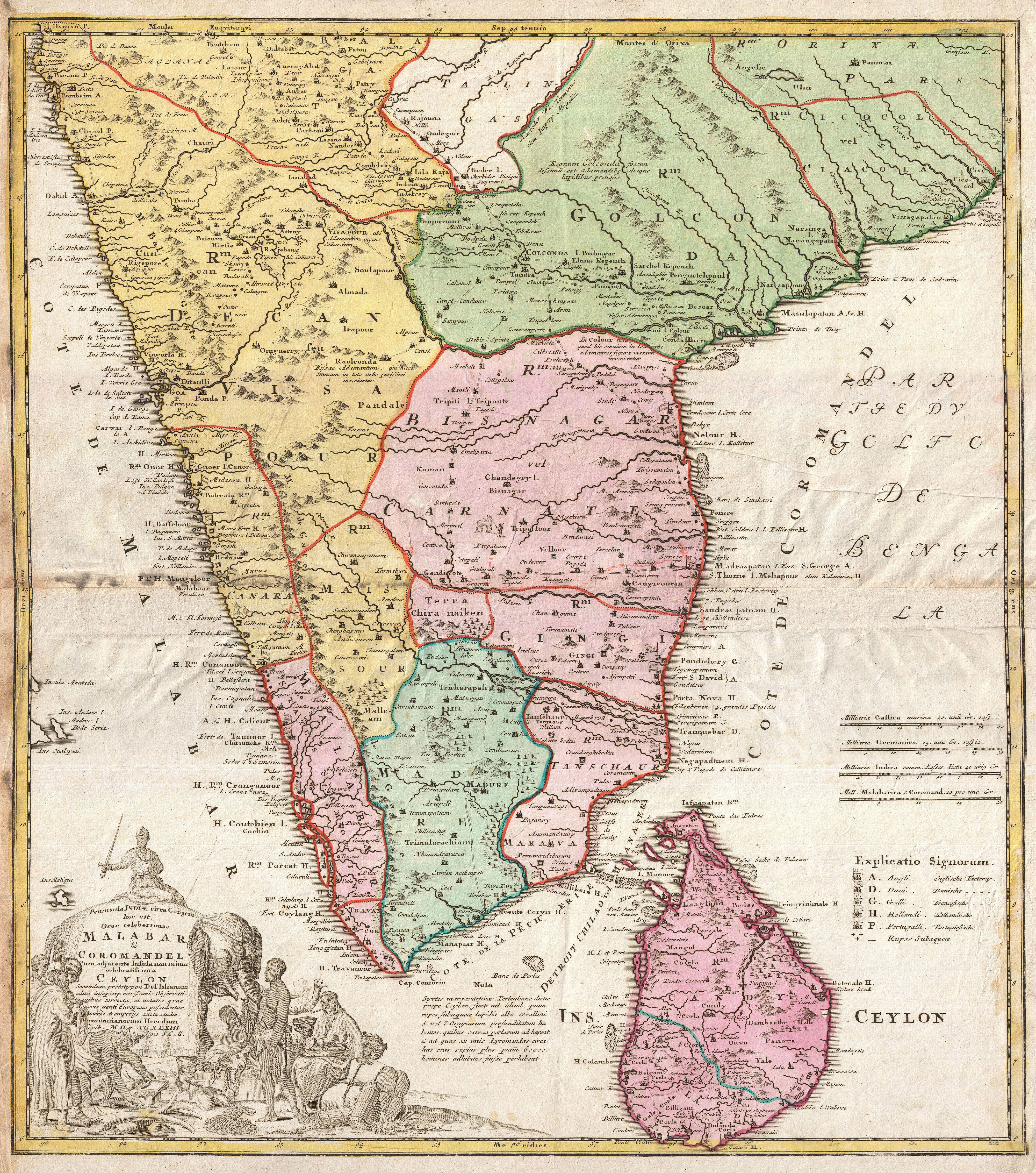 1733_Homann_Heirs_Map_of_India_ _Geographicus_ _India homannheirs 1733