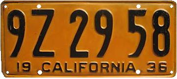 File:1936 California passenger license plate.jpg