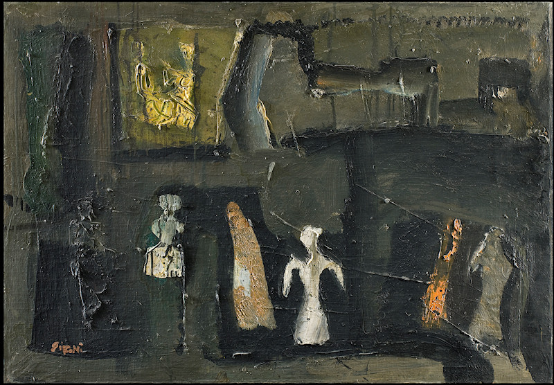 Composizione o Composizione e figure, 1957 ([[Fondazione Cariplo