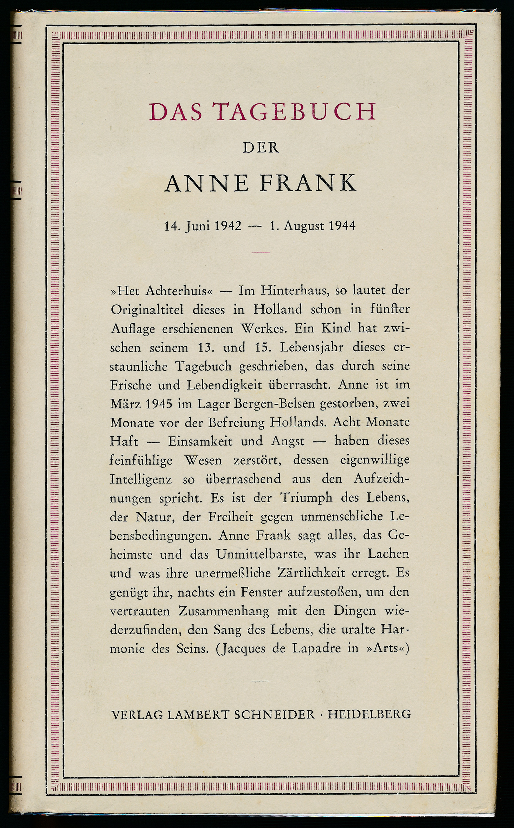 Tagebuch Der Anne Frank Wikipedia