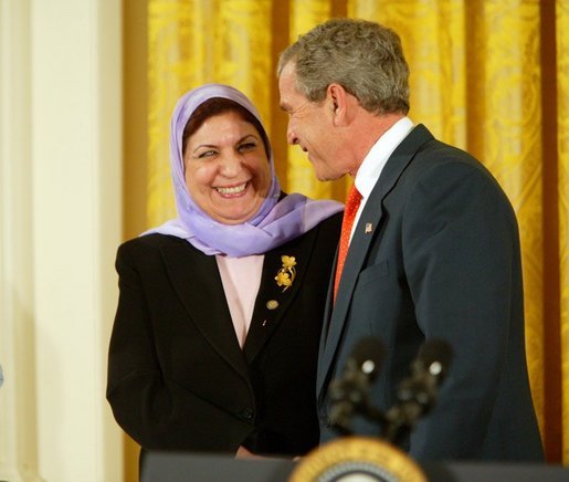 File:President George W. Bush greets Dr. Raja Habib Khuzai of the Iraqi Governing Council.jpg