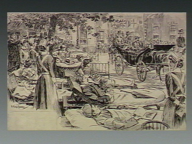 File:Russo-Japanese War; disabled war veterans and nurses line th Wellcome V0015662.jpg