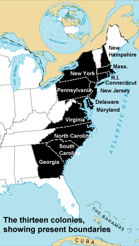 original 13 colonies list