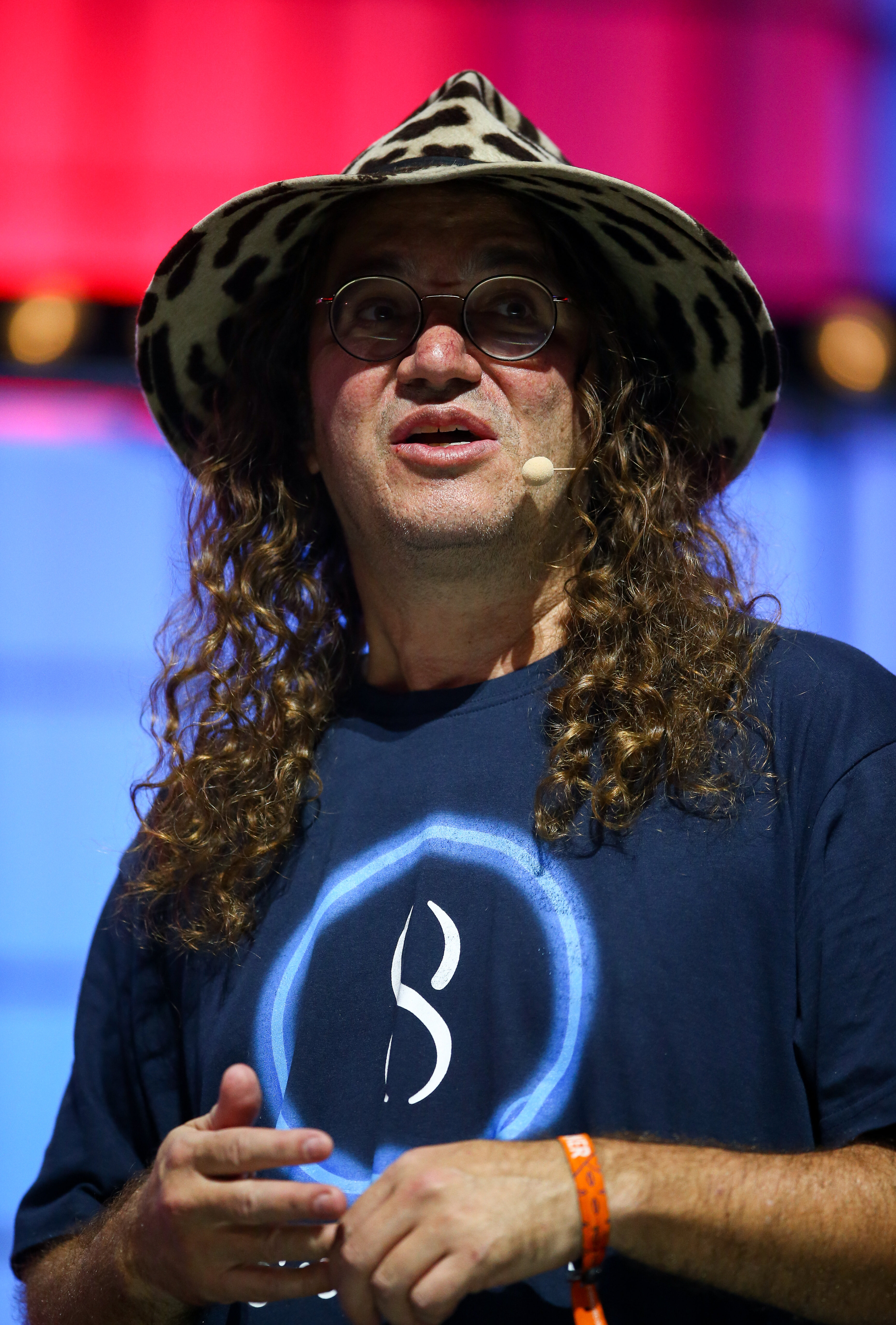Goertzel giving a talk at the Web Summit 2019 at the Altice Arena in Lisbon, Portugal
