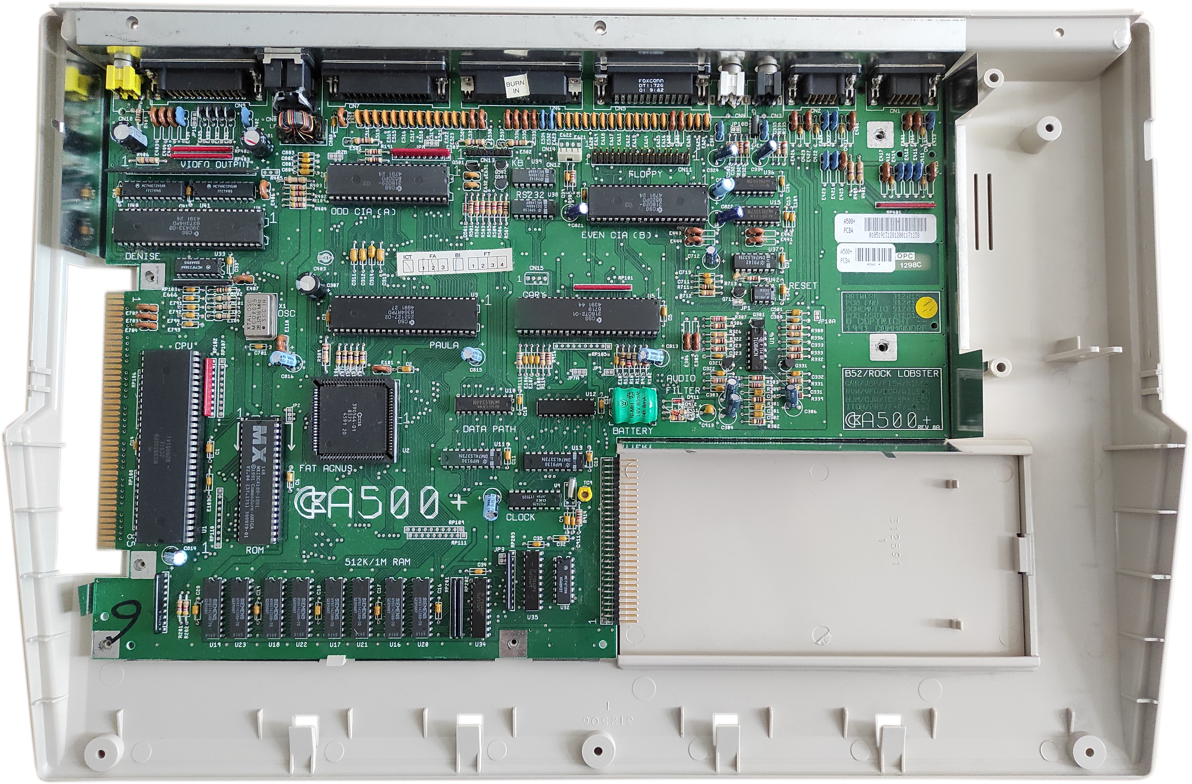 File:Commodore Amiga 500+ motherboard.jpg - Wikimedia Commons