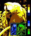 One of the color palettes used by the Game Boy Color when using an monochrome original Game Boy cartridges.