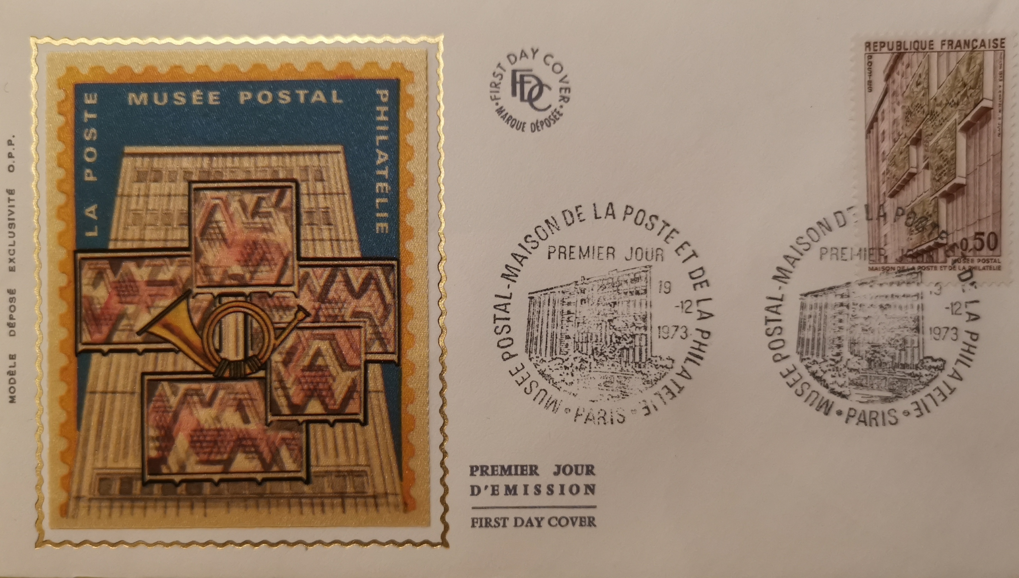 Timbre : 1973 MUSÉE POSTAL MAISON DE LA POSTE ET DE LA PHILATÉLIE