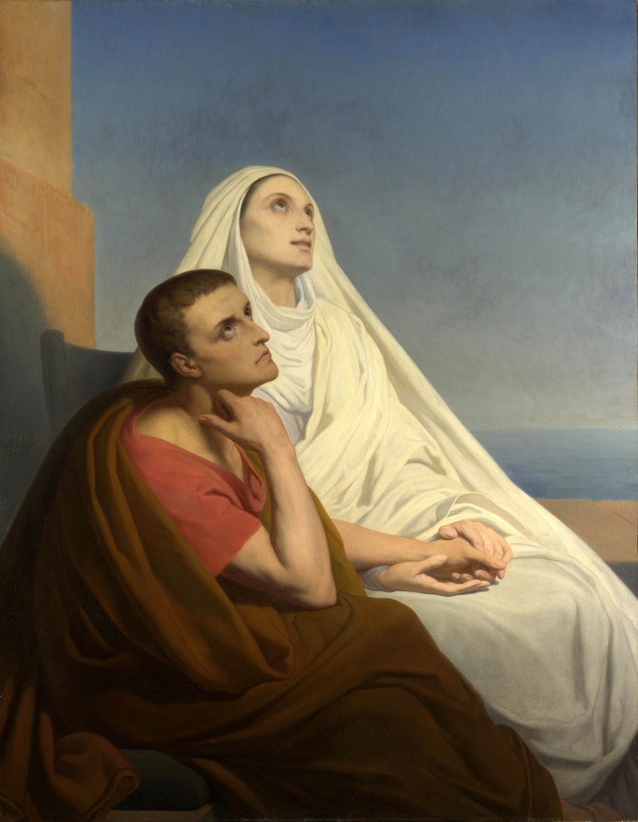 ''San Agustín y santa Mónica'' (1846), por [[Ary Scheffer