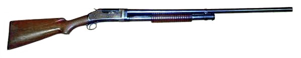 A Winchester M1897, one of the first successful pump-action shotgun designs