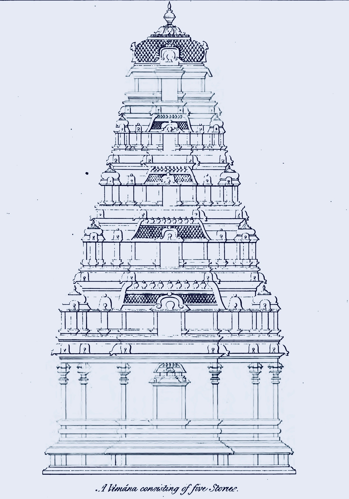 hindu temple outline