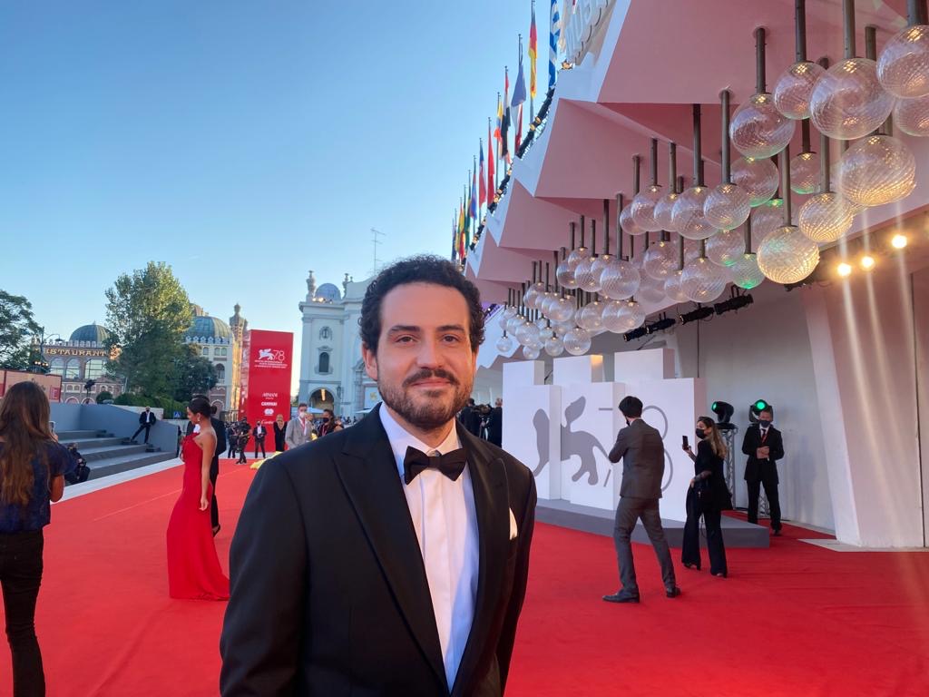 Alexandre Moratto at the 2021 Venice Film Festival premiere of ''7 Prisoners''