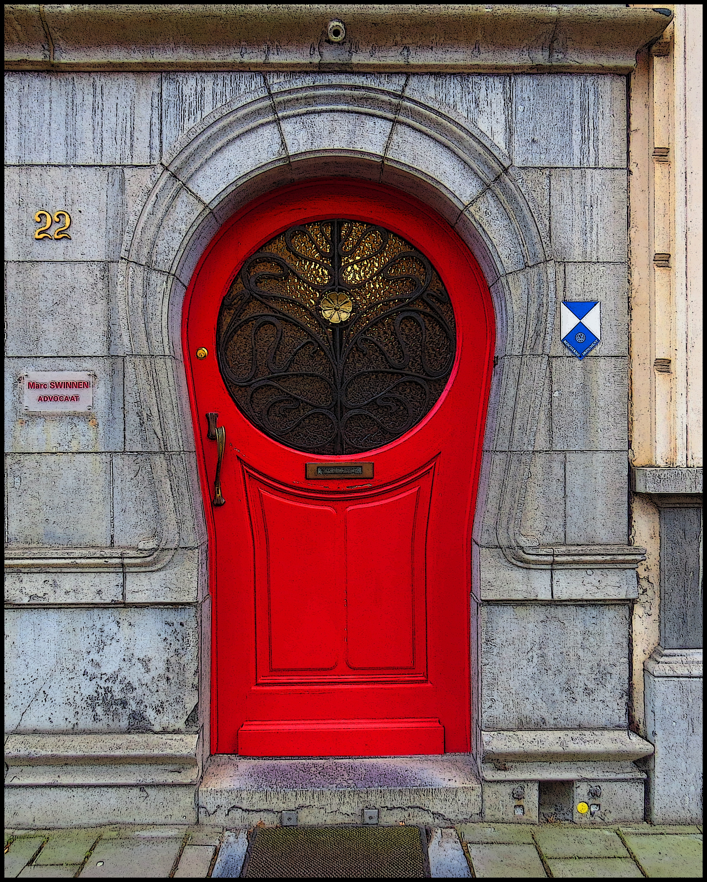 art nouveau door