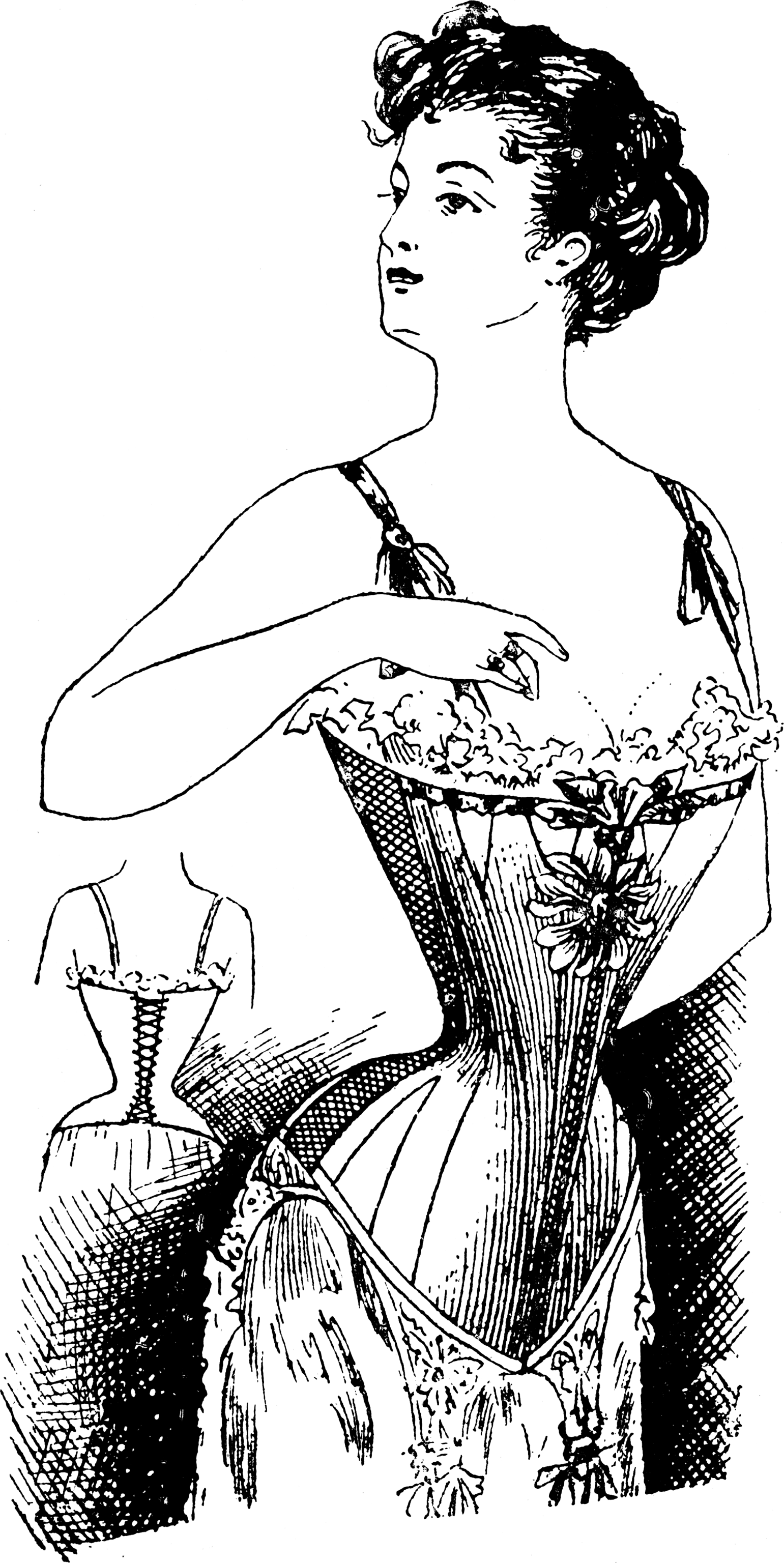 Женщины в корсете 19 век