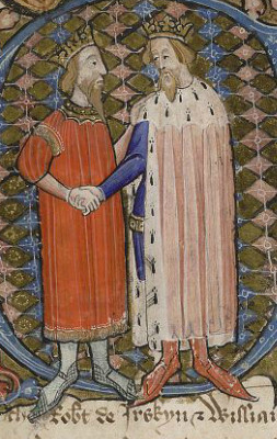 File:David II, King of Scotland and Edward III, King of England (British Library MS Cotton Nero D VI, folio 66v).jpg