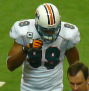 Taylor with the Dolphins in 2009