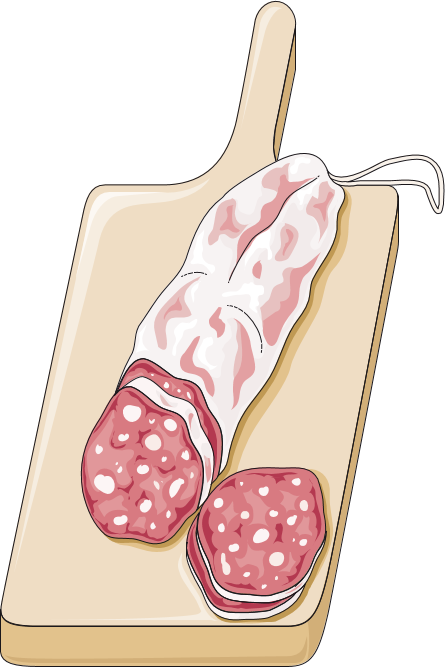 clipart sliced meat