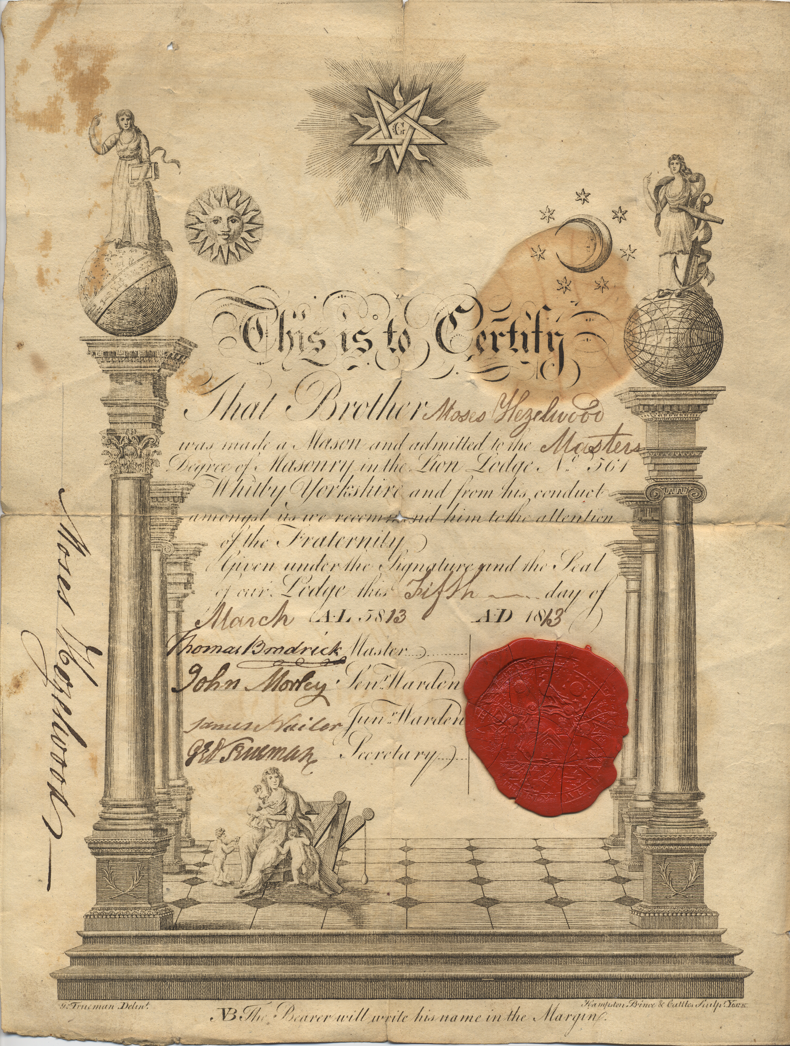 Entry certificate