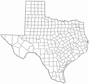 Расположение Wiergate, Техас