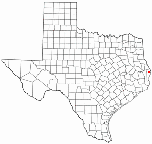 Localização de Wiergate, Texas