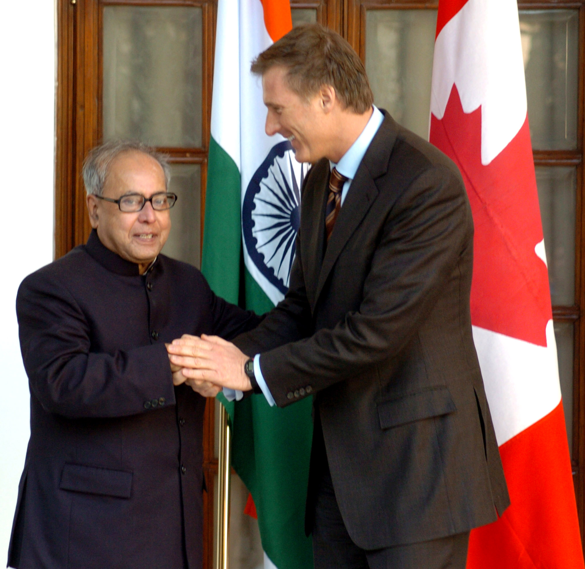 File:The Canadian Foreign Minister, Mr.Maxime Bernier meeting with the  Union Minister of External Affairs, Shri Pranab Mukherjee, in New Delhi on  January 12, 2008 (1).jpg - Wikimedia Commons