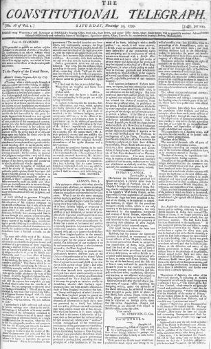 <i>Constitutional Telegraphe</i> American newspaper