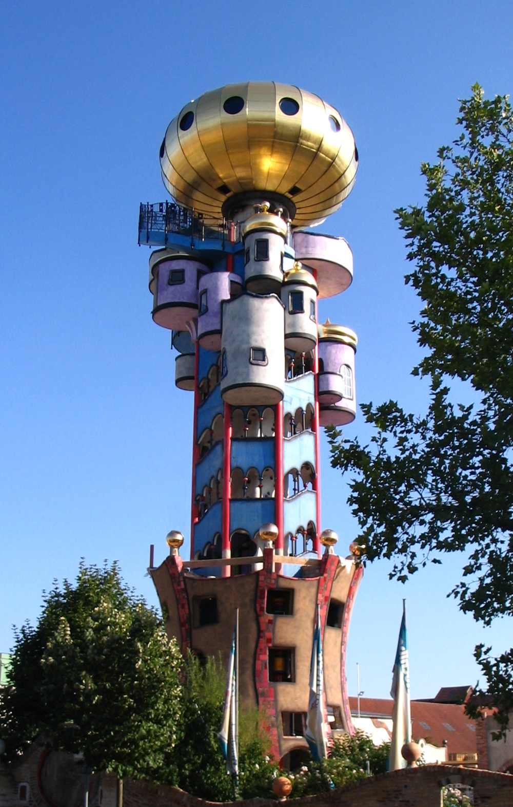 Abensberg Kuchlbauer observation tower — a sculptural view tower at the Brauerei Kuchlbauer (beer ga...