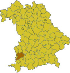 Poziția regiunii Districtul Unterallgäu