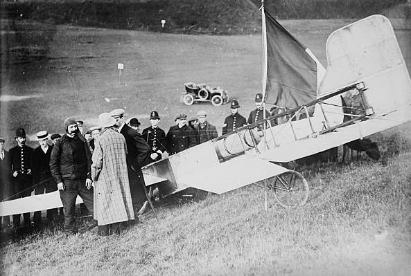 Bleriot and aeroplane