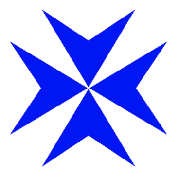 File:Blue Maltese cross.png