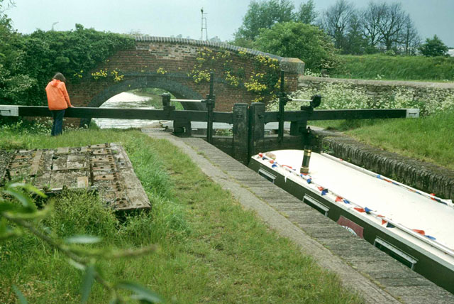 Hardwick Lock and bridge, 1977 - geograph.org.uk - 2428013