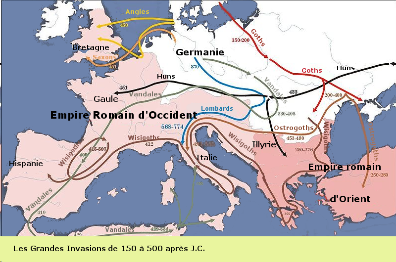 invasions du IIe au Ve siècle