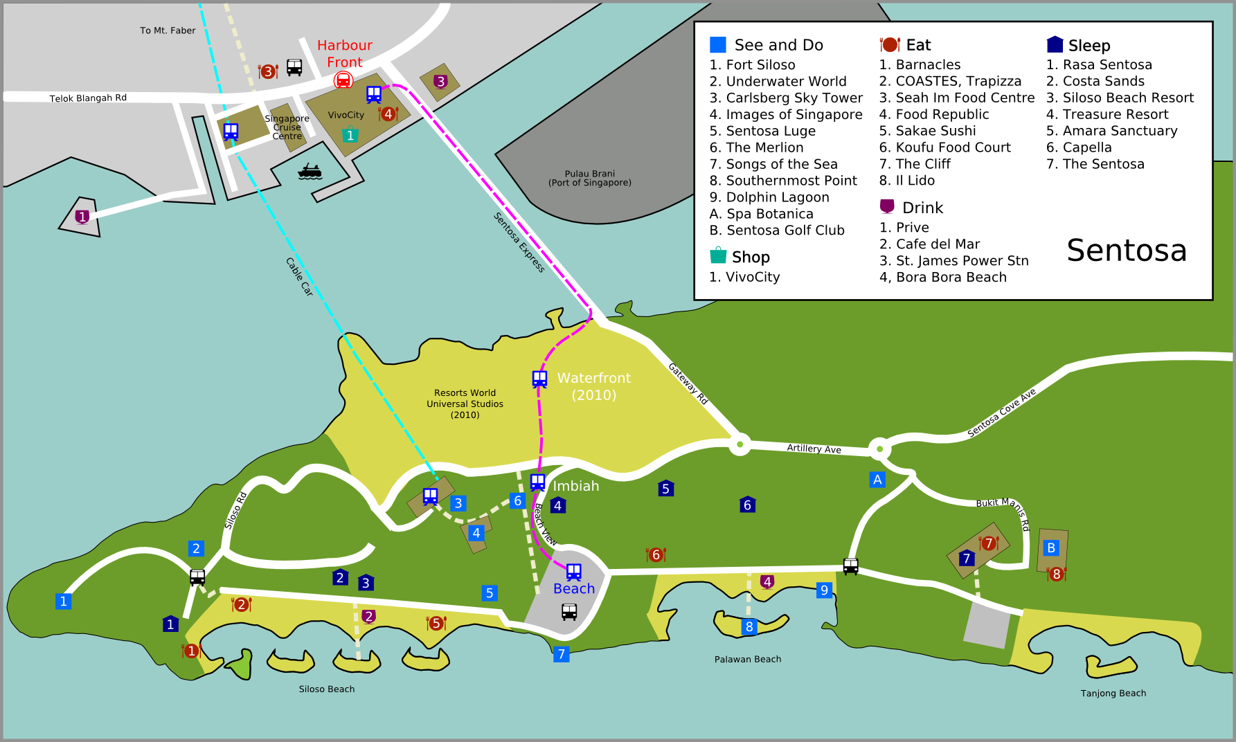 Sentosa Cable Car Map File:singapore-Sentosa.png – Travel Guide At Wikivoyage