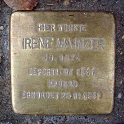 File:Stolperstein Rhönstraße 2 Irene Mainzer.jpg