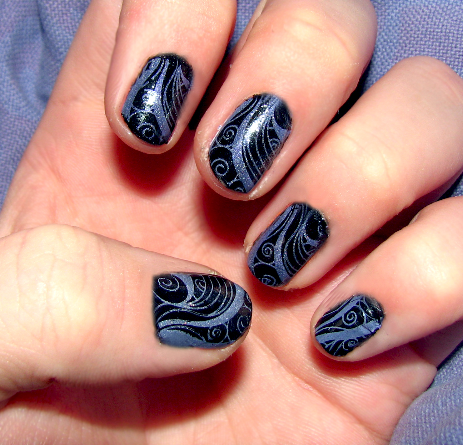 File Swirly Purple Konad Nail Art jpg Wikimedia Commons